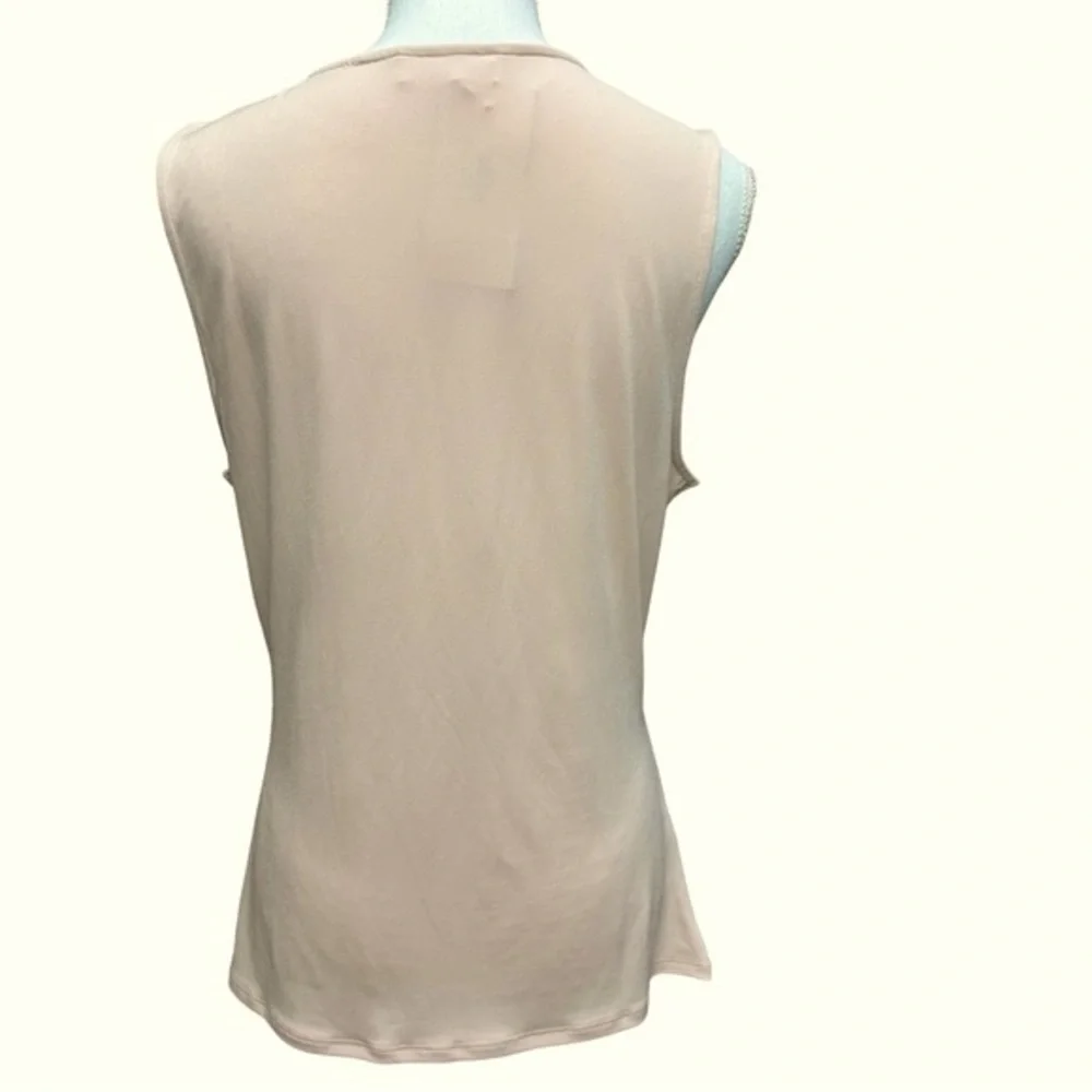 ZENANA Ity Knot Front Sleeveless Top Color: Dusty Blush Size XL NWT‎